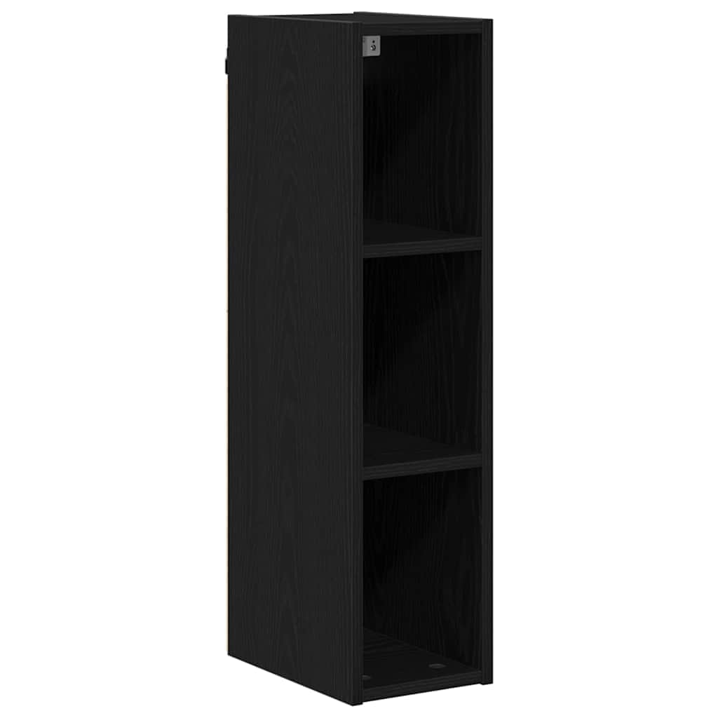Premium Hanging Cabinet with Shelf Riga Black Oak - Home Dacor