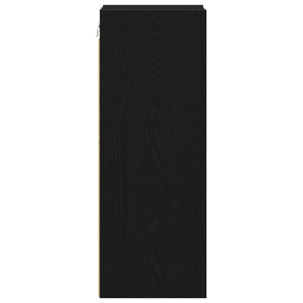 Premium Hanging Cabinet with Shelf Riga Black Oak - Home Dacor
