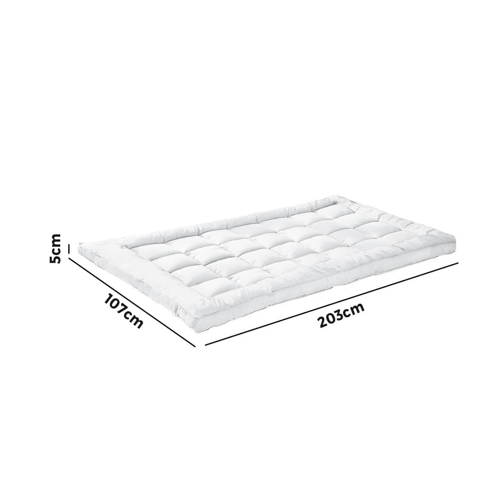 Pillow Top Mattress Topper - Premium King Single Microfibre Mattress Topper