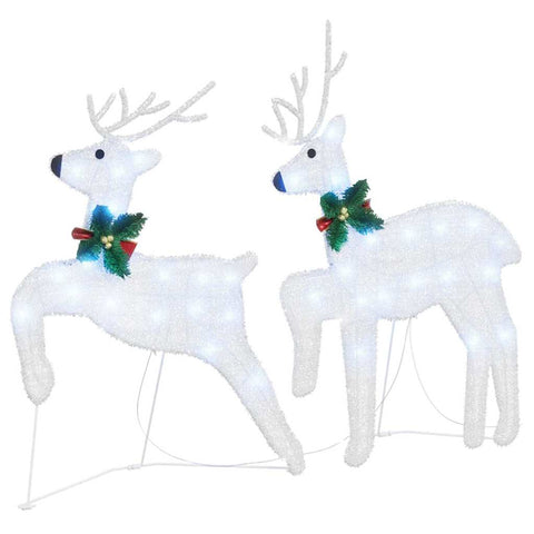 Premium LED Reindeers 2 pcs Cold White Fabric - High Quality Build