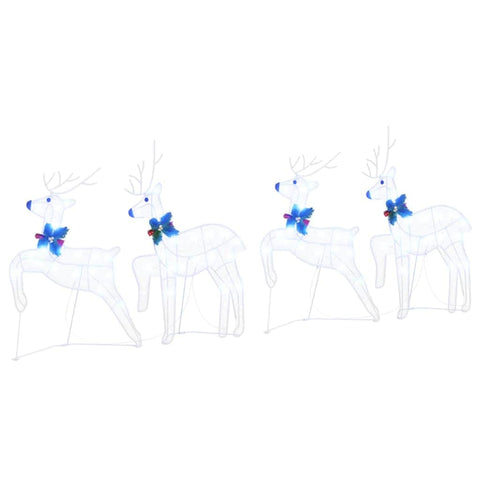 Premium LED Reindeers 4 pcs White Fabric - Durable Construction