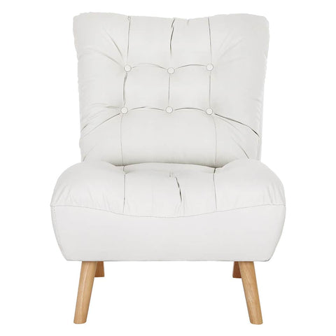 Premium Lounge Accent Chair Sofa Recliner Cream  High Back Support