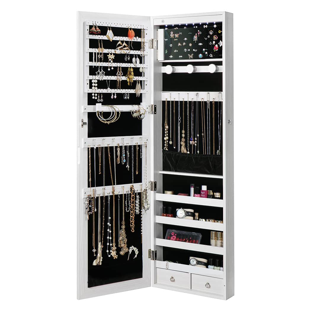 Premium Mirror Jewellery Cabinet LED  Sleek Modern Look Classic