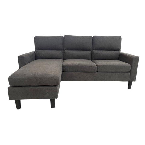 Premium Oregon Sofa Couch Lounge Suite Set - 3 Seater Reversible Dark Grey