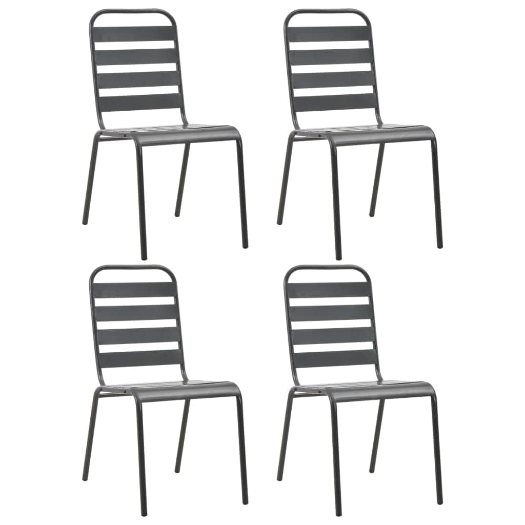 Premium Outdoor Chairs 4 pcs Slatted Lounge Area Essentials