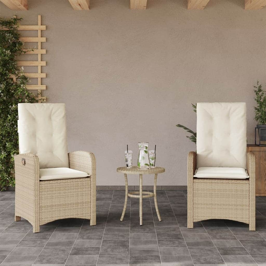 Premium Reclining Garden Chairs 2 pcs Patio Setup Modern Living