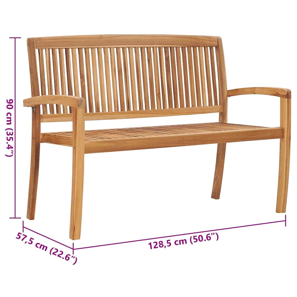 Premium Stacking Garden Bench with Cushion Living Space Upgrade Summer