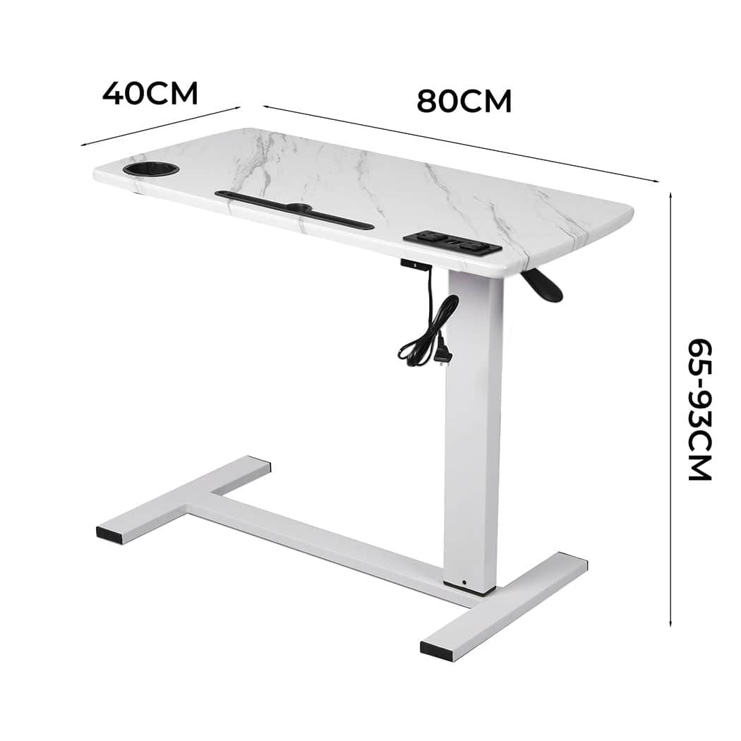 Premium Standing Desk Height Adjustable White  Sleek Modern Look