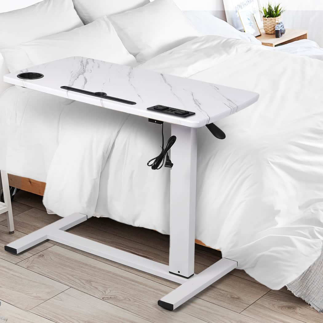 Premium Standing Desk Height Adjustable White  Sleek Modern Look