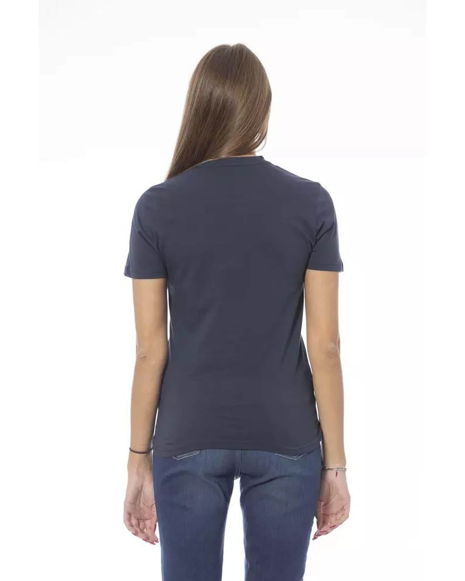 Pretty In Pink/Purple/Blue/White Baldinini'S Cotton Tops & T-Shirt For Ladies