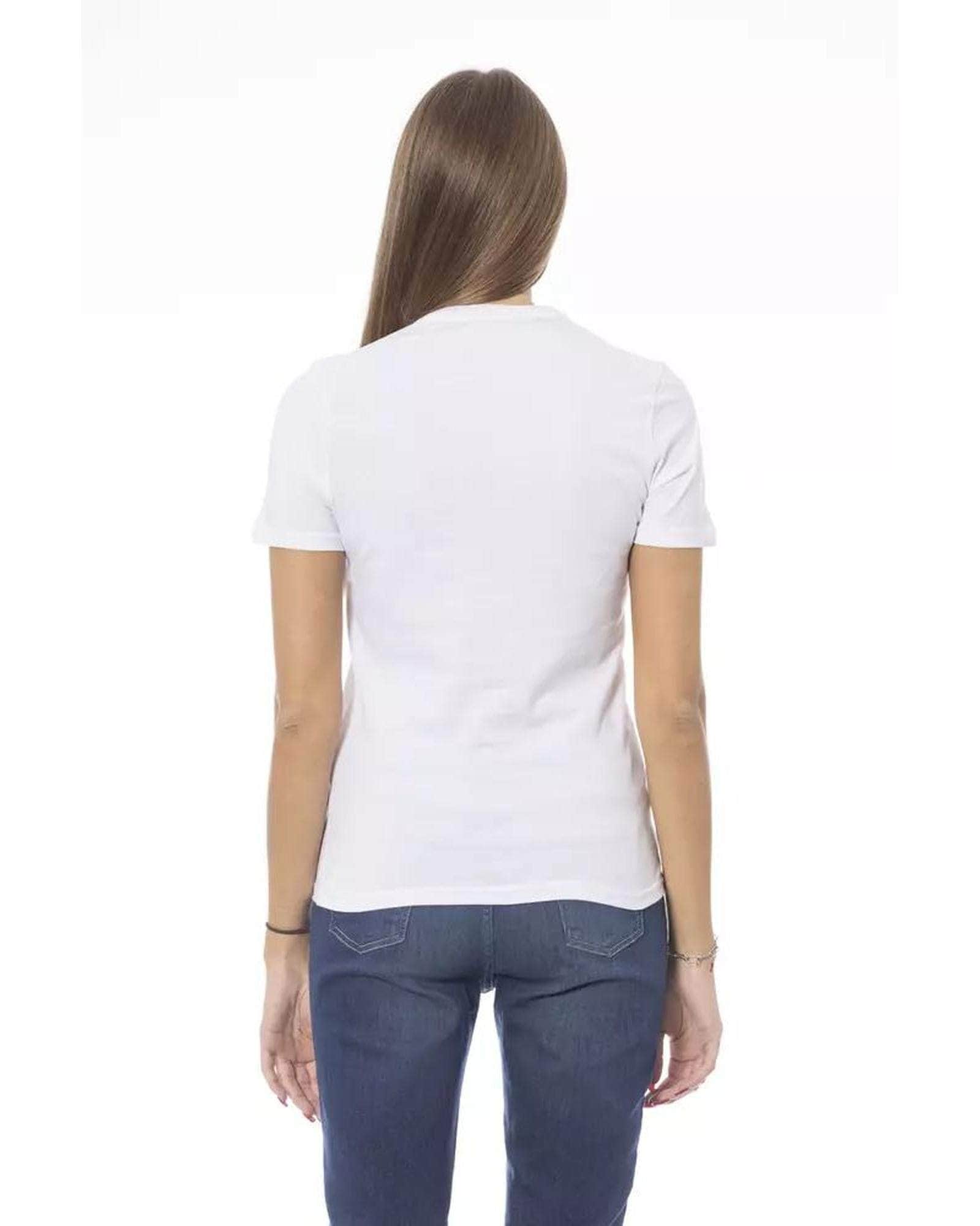 Pretty In Pink/Purple/Blue/White Baldinini'S Cotton Tops & T-Shirt For Ladies