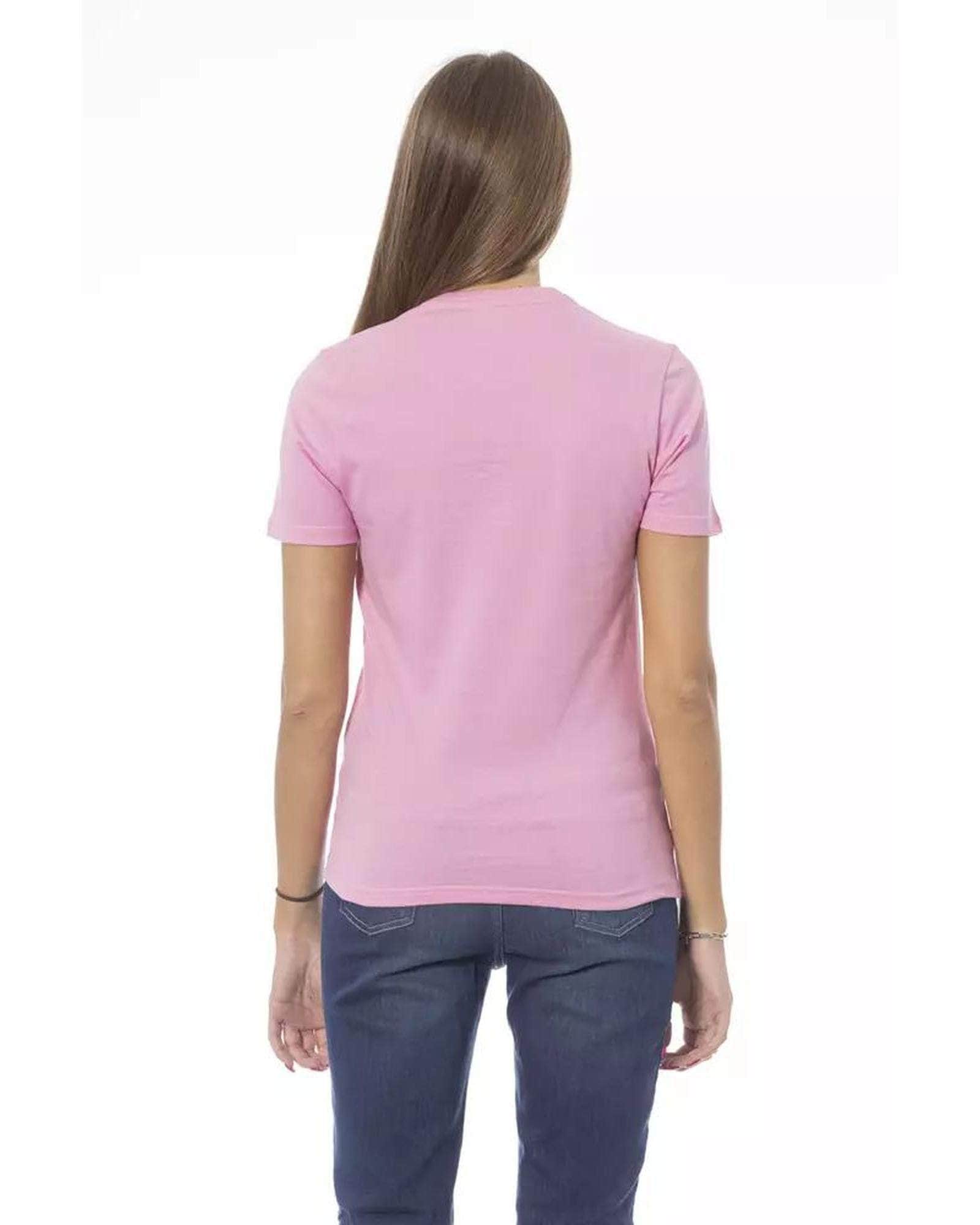 Pretty In Pink/Purple/Blue/White Baldinini'S Cotton Tops & T-Shirt For Ladies