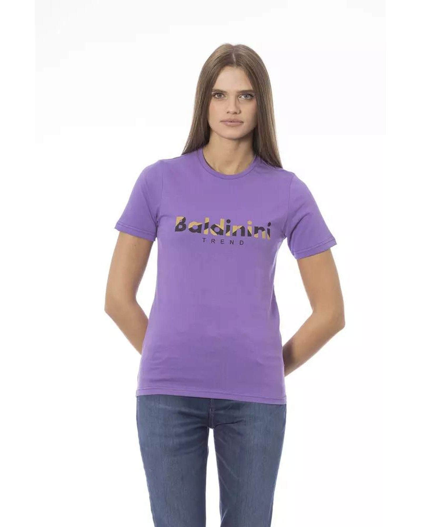 Pretty In Pink/Purple/Blue/White Baldinini'S Cotton Tops & T-Shirt For Ladies