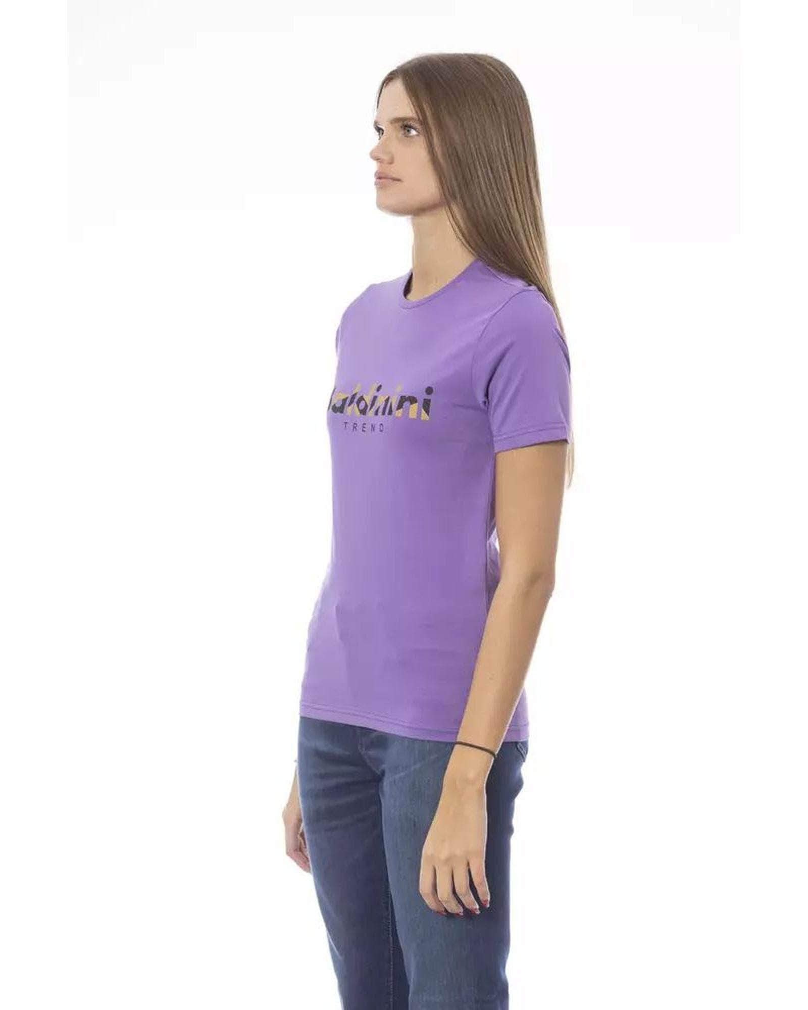 Pretty In Pink/Purple/Blue/White Baldinini'S Cotton Tops & T-Shirt For Ladies