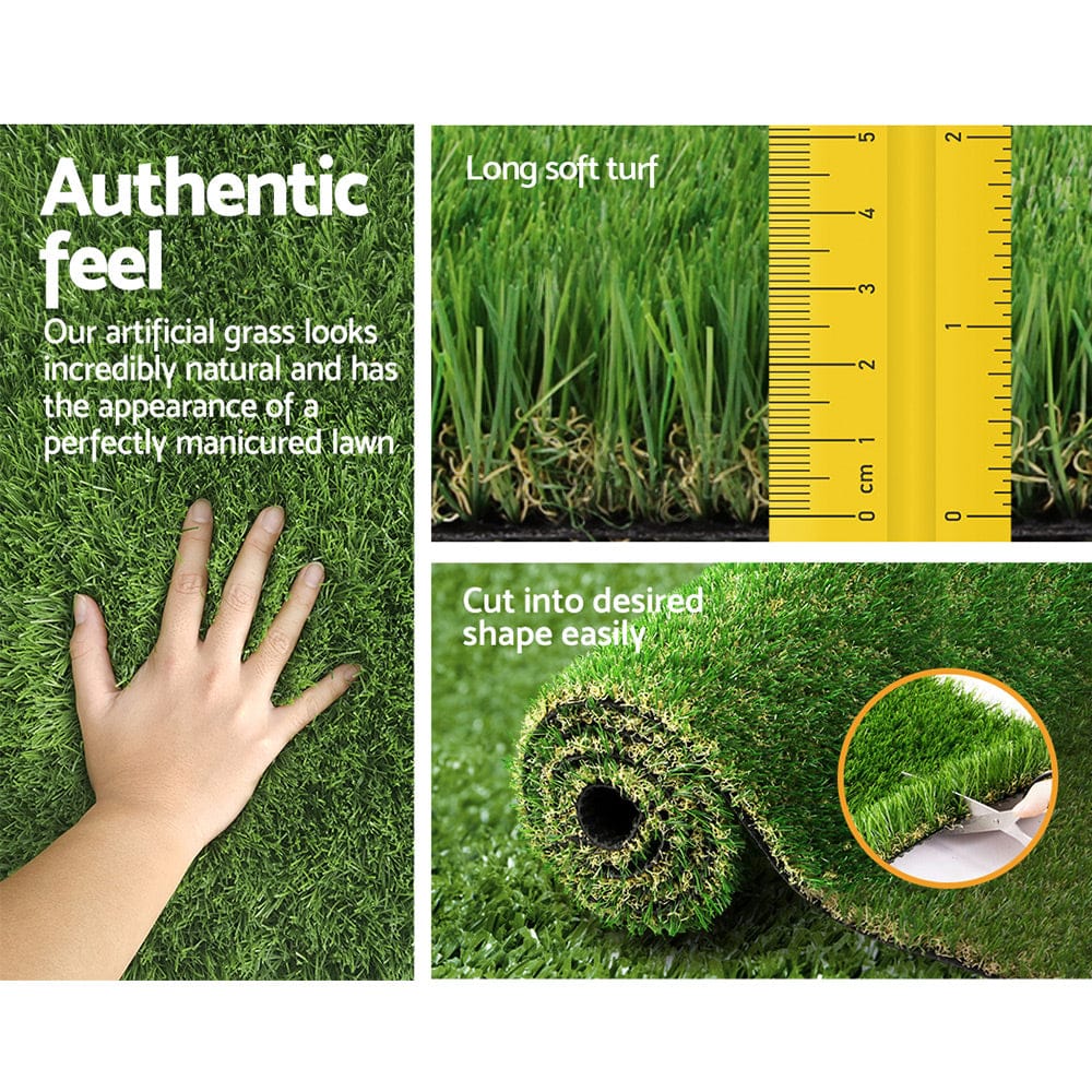 Artificial Grass 30mm 1mx20m Synthetic Fake Lawn Turf Plastic Plant 4-coloured, 30Mm
