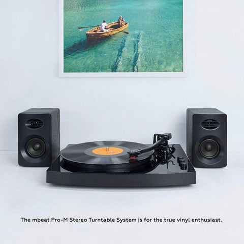 Pro-M Turntable with Bluetooth Speakers Black