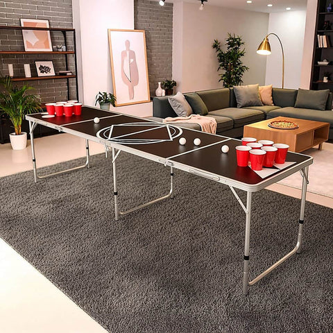 Professional 8Ft Beer Pong Table Drinking Game