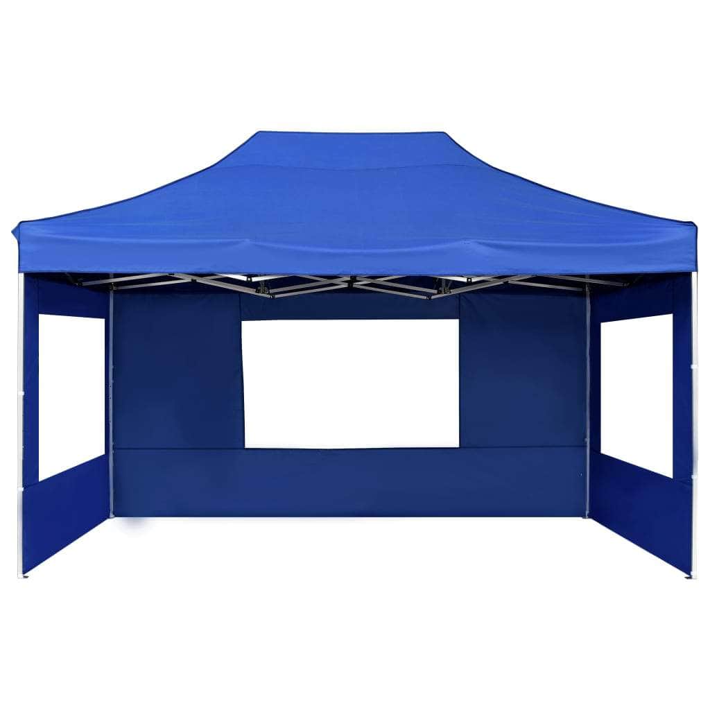 Professional Folding Party Tent with Walls Aluminium - Blue