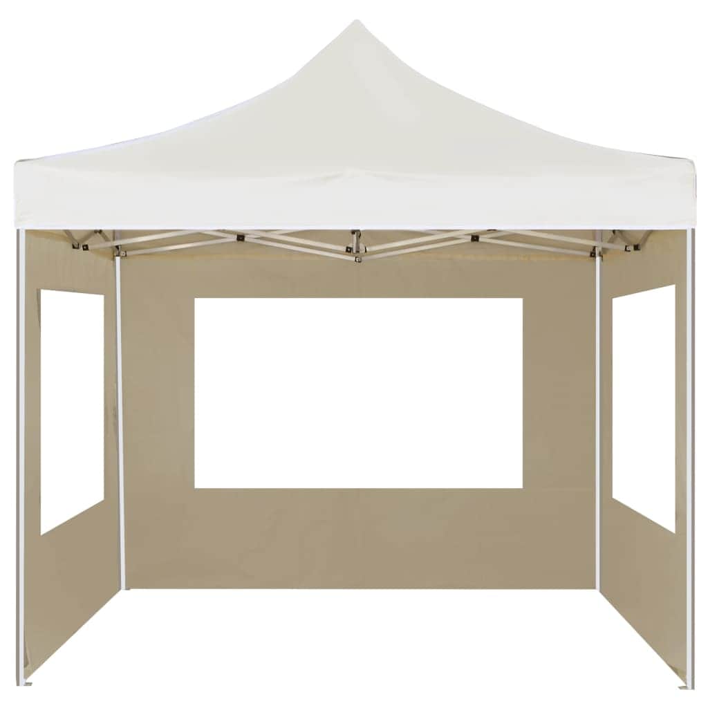 Professional Folding Party Tent with Walls Aluminium Cream