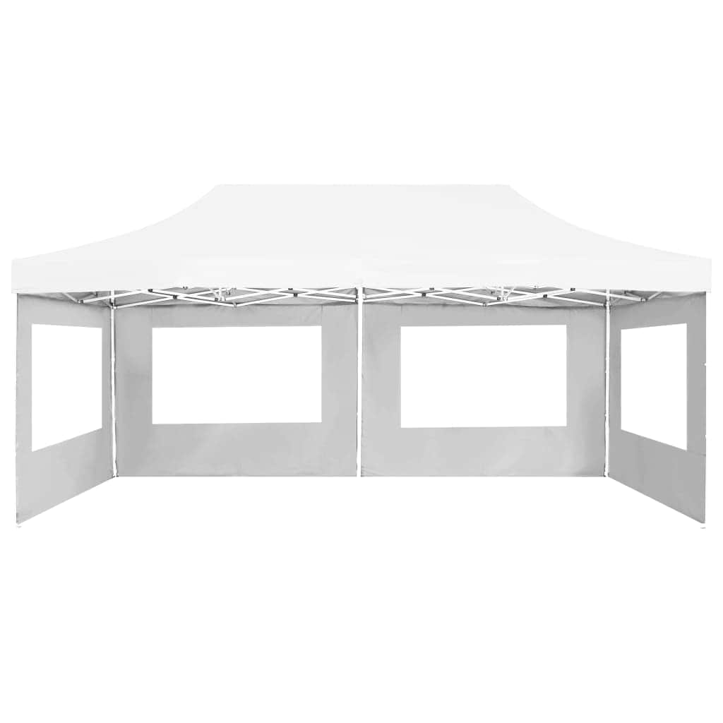 Professional Folding Party Tent with Walls Aluminium, White