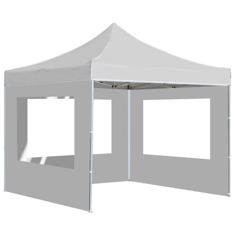 Professional Folding Party Tent with Walls Aluminium  White