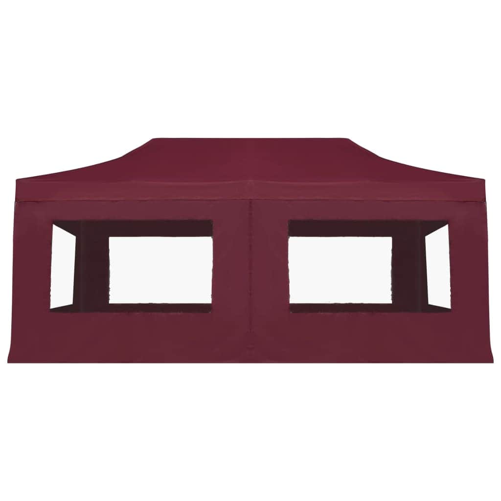 Professional Folding Party Tent with Walls Aluminium /Wine Red