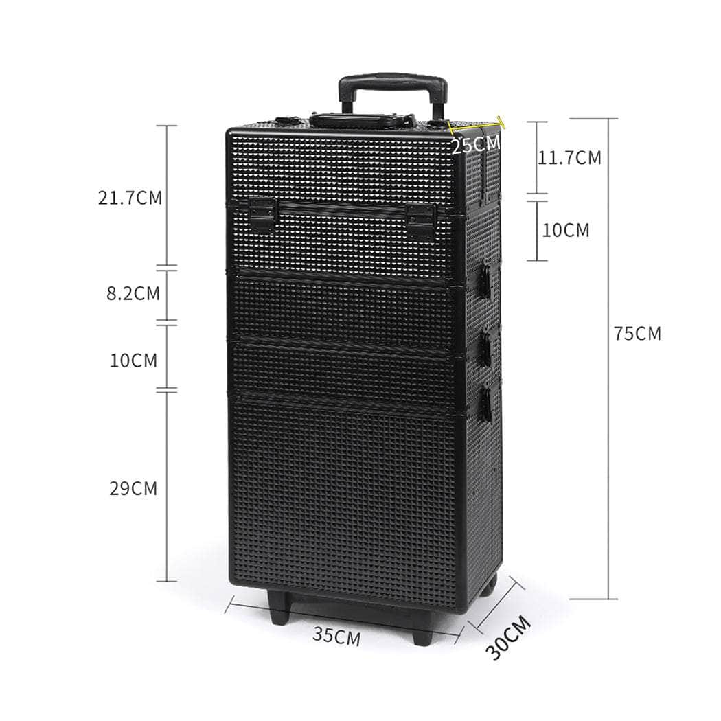 Professional Makeup Case Organizer Box Black