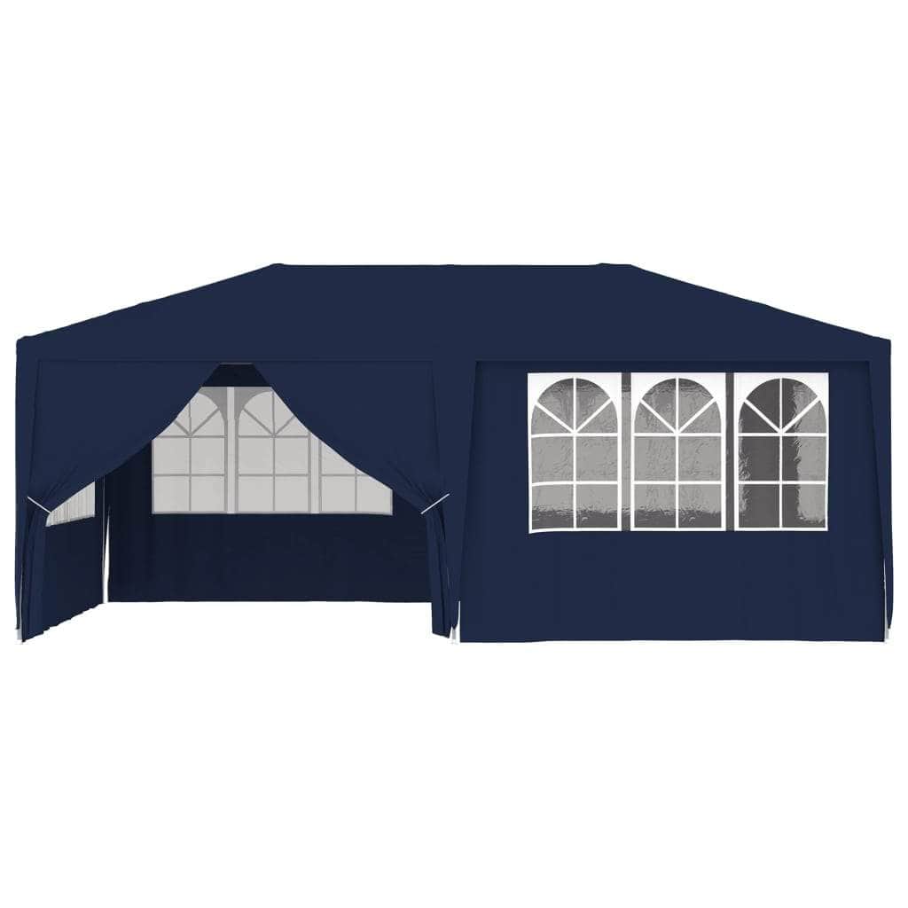 Canopies & Gazebos - Professional Party Tent with Side Walls 4x6 m Blue 90 g/m