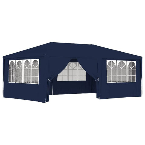 Professional Party Tent with Side Walls 4x6 m Blue 90 g/m