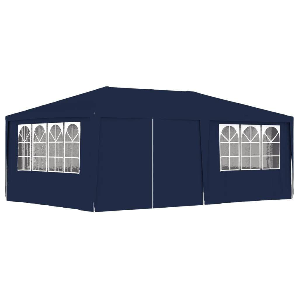 Professional Party Tent with Side Walls 4x6 m Blue 90 g/m