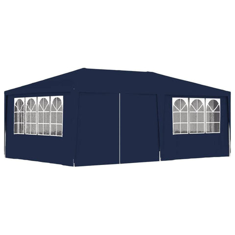 Professional Party Tent with Side Walls 4x6 m Blue 90 g/m
