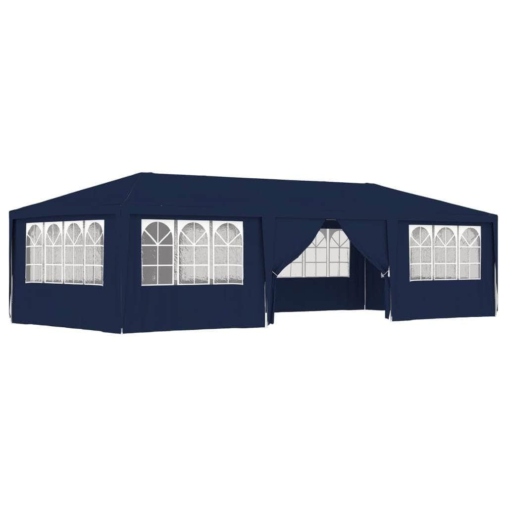 Professional Party Tent with Side Walls 4x9 m Blue