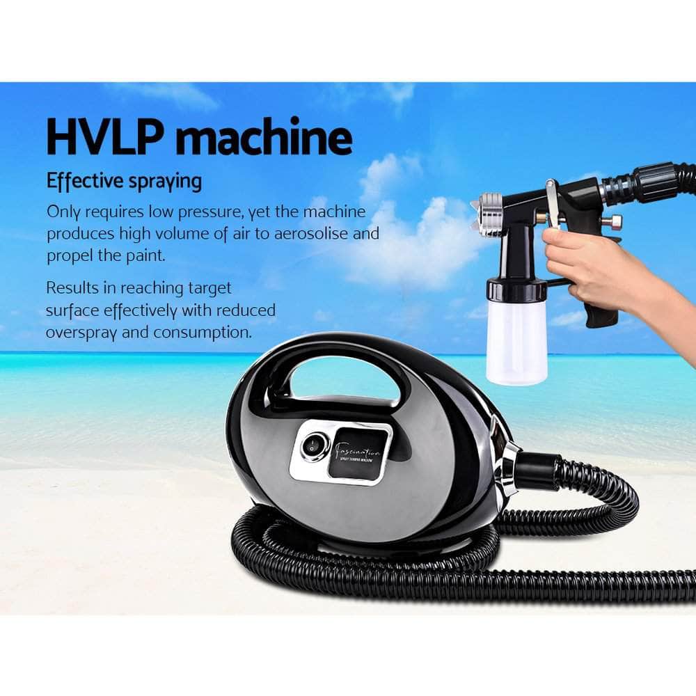Professional Spray Tan Machine Sunless Tanning Gun Kit Hvlp System Black
