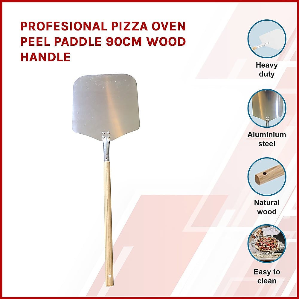 Proffesional Pizza Oven Peel Paddle 90cm Wood Handle
