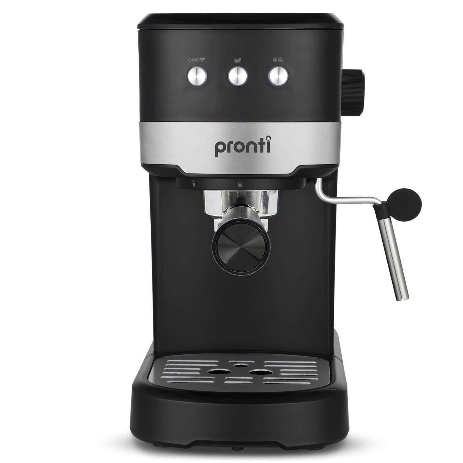 Pronti CM 850D Coffee Machine 20 Bar Espresso Maker with Milk Frother and 1.25L Tank