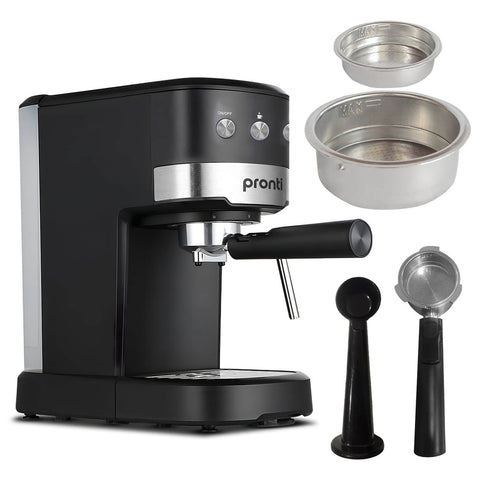 Pronti CM 850D Coffee Machine 20 Bar Espresso Maker with Milk Frother and 1.25L Tank