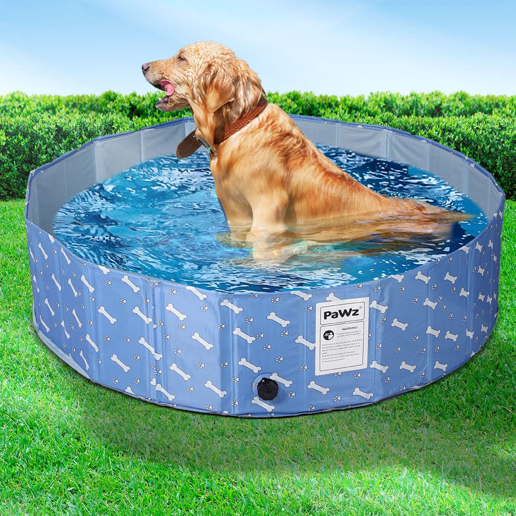 Heavy-duty Pet Swimming Pool Kids Dog Cat Washing Bathtub-Blue - Blue colour