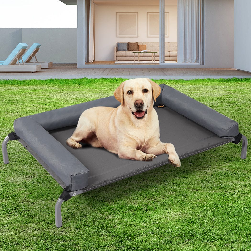 Pet Bed Trampoline Hammock Raised Heavy Duty Grey XL - SC4 id