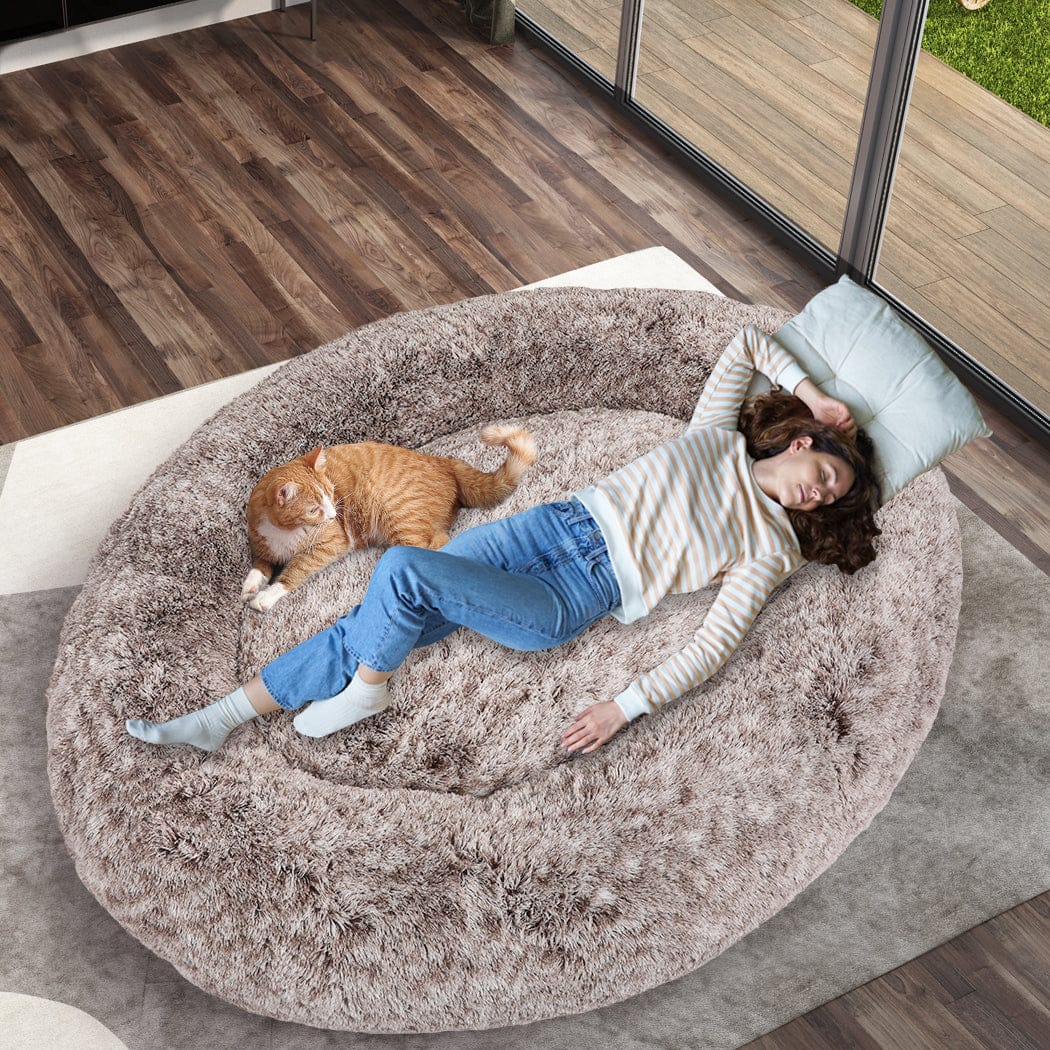 1.8m Human Size Pet Bed Fluffy Brown, SC9 id