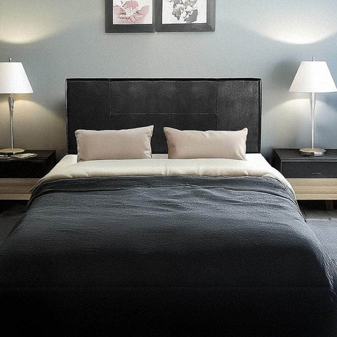 Pu Leather Double Bed Headboard Bedhead - Black