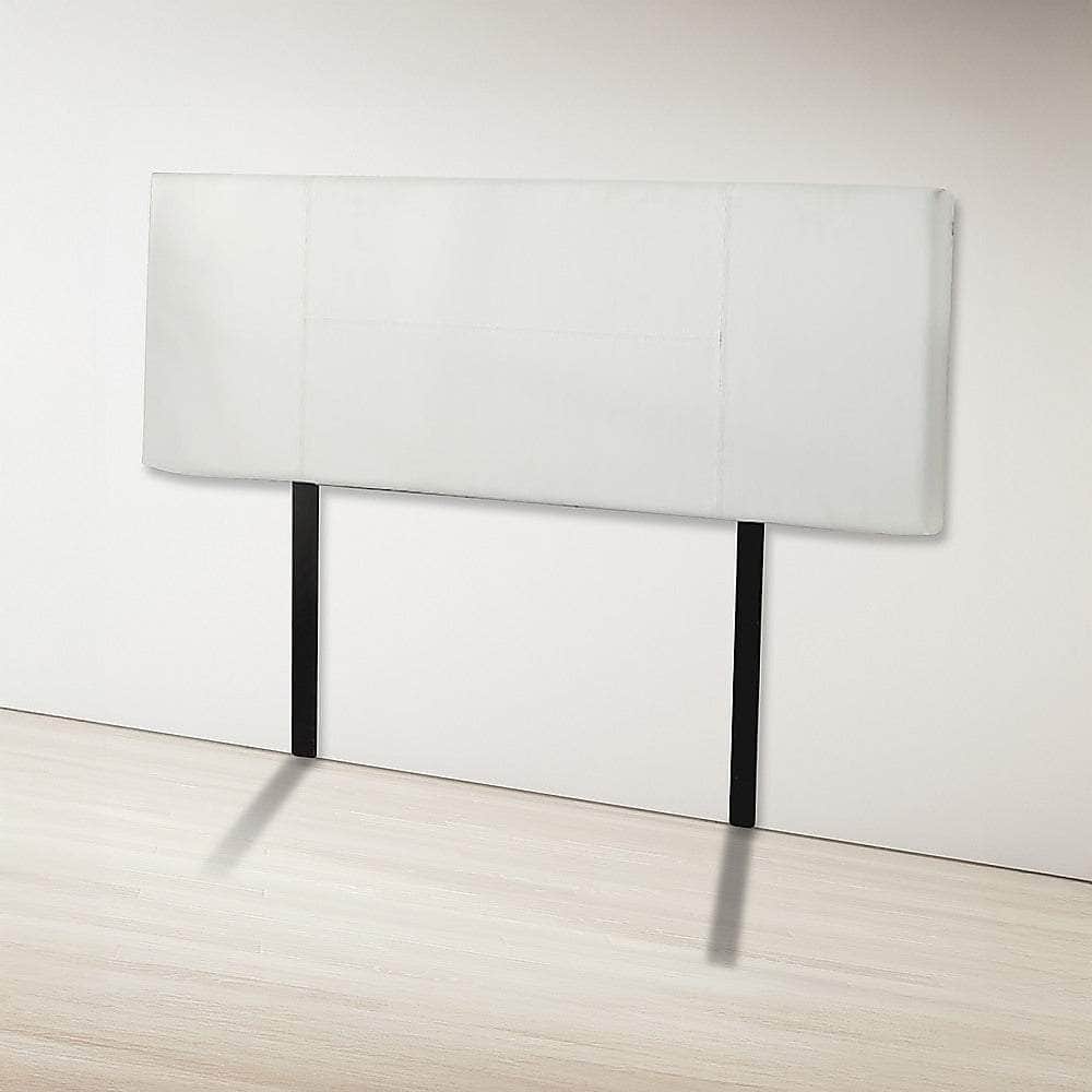 Pu Leather Double Bed Headboard Bedhead - White
