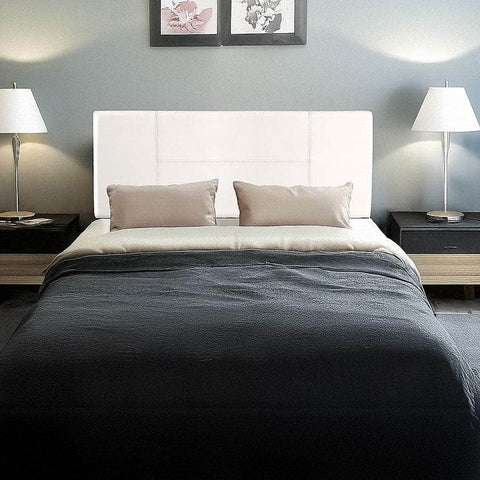 Pu Leather Double Bed Headboard Bedhead - White