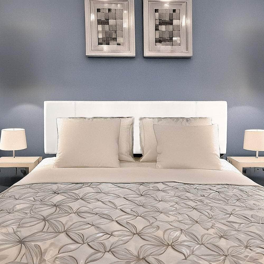 Pu Leather King Bed Headboard Bedhead - White