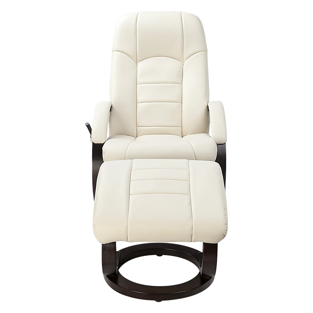 PU Leather Massage Chair Recliner Ottoman Lounge Remote