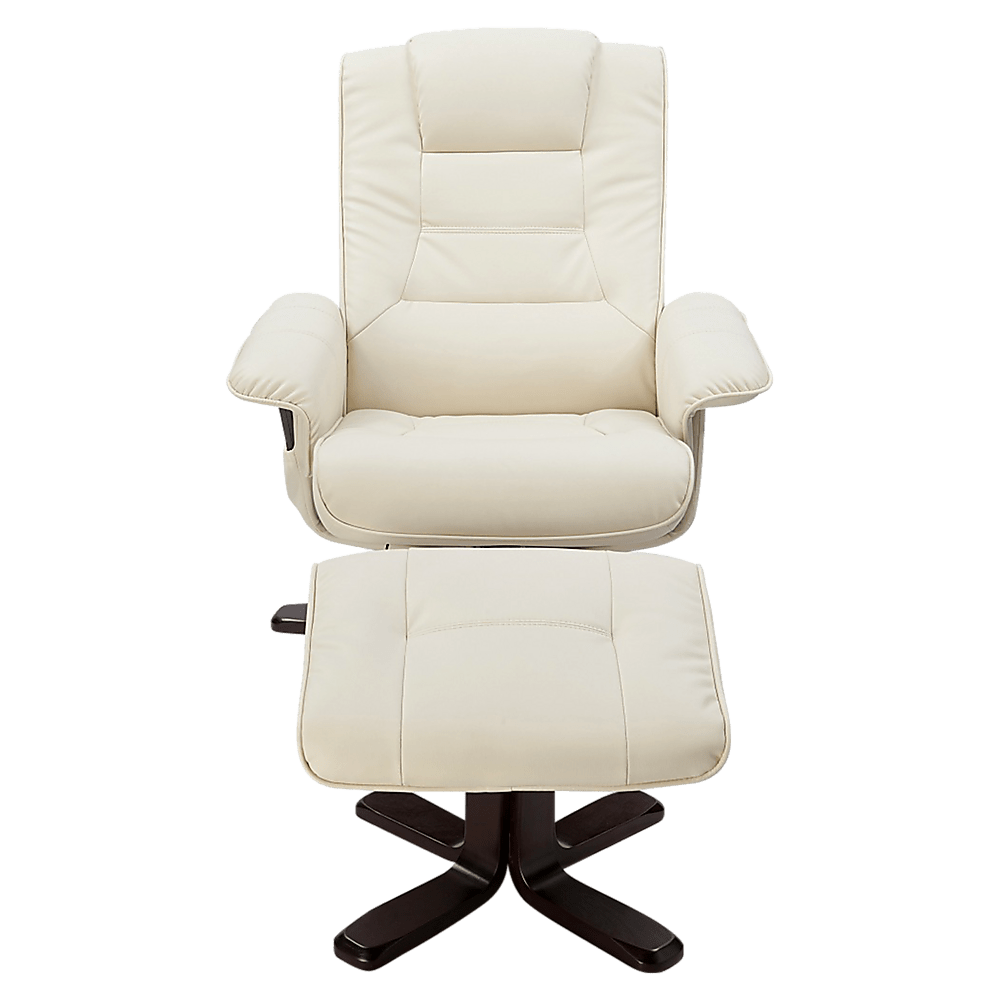 PU Leather Massage Chair Recliner Ottoman Lounge Remote