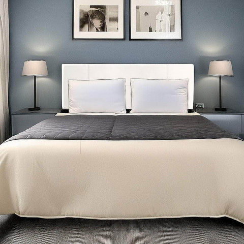 Pu Leather Queen Bed Headboard Bedhead - White