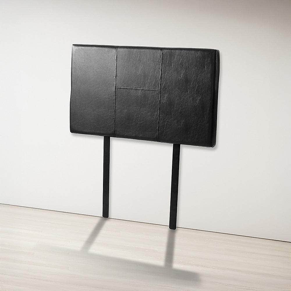 Pu Leather Single Bed Headboard Bedhead - Black