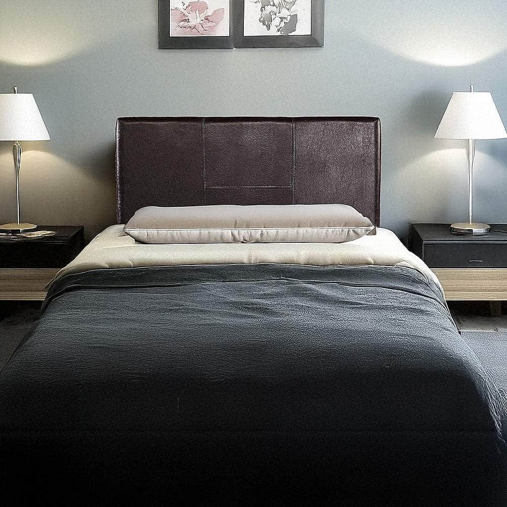 Pu Leather Single Bed Headboard Bedhead - Brown