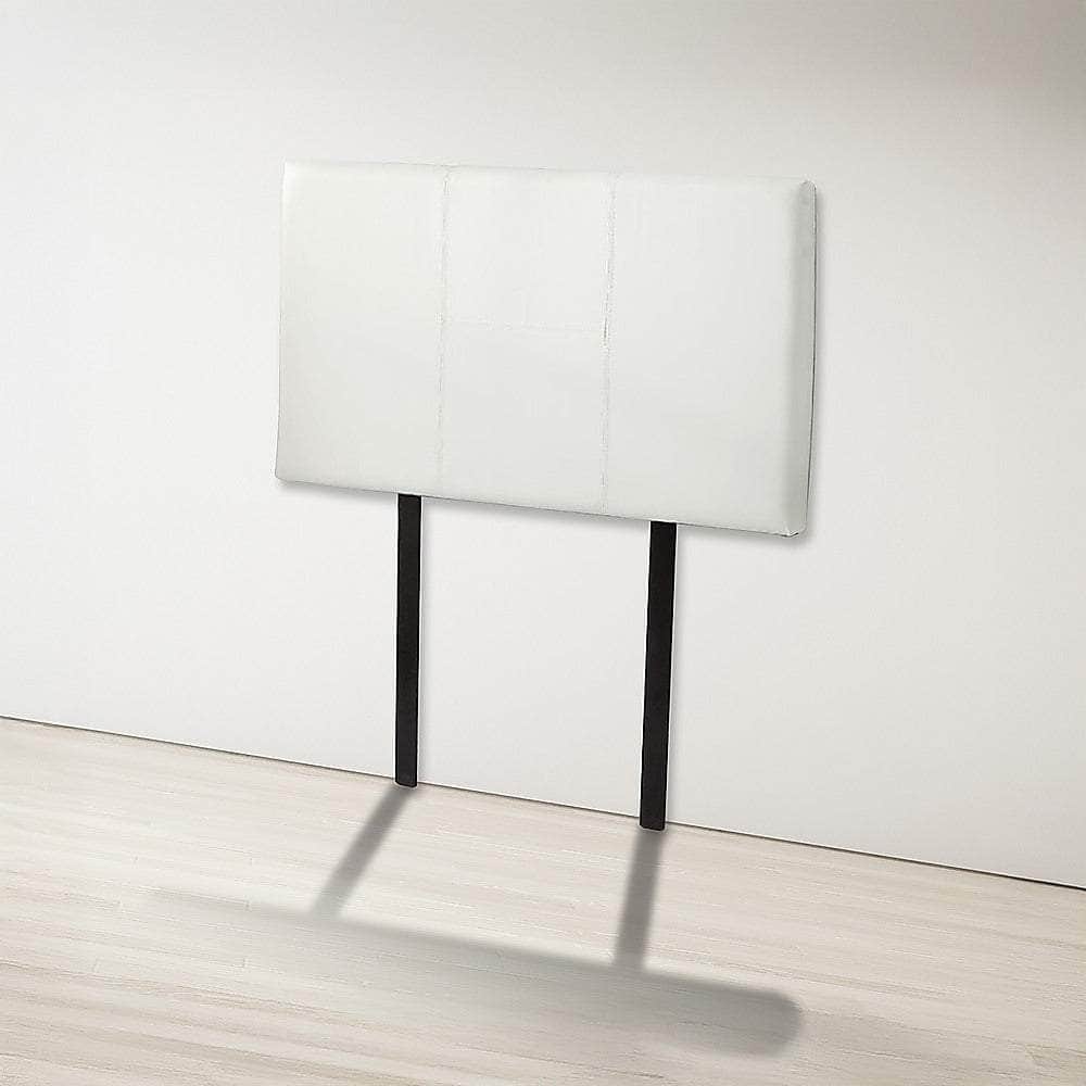 Pu Leather Single Bed Headboard Bedhead - White