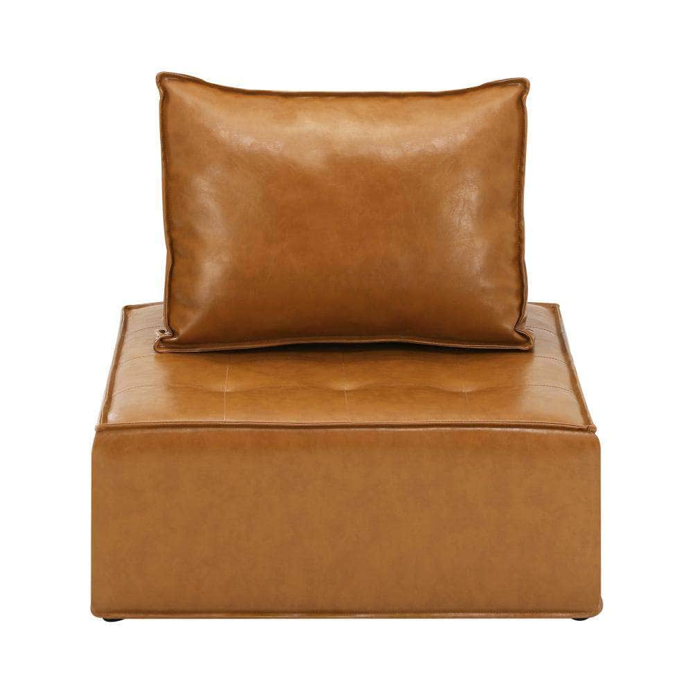 Pu Leather Sofa Couch Brown